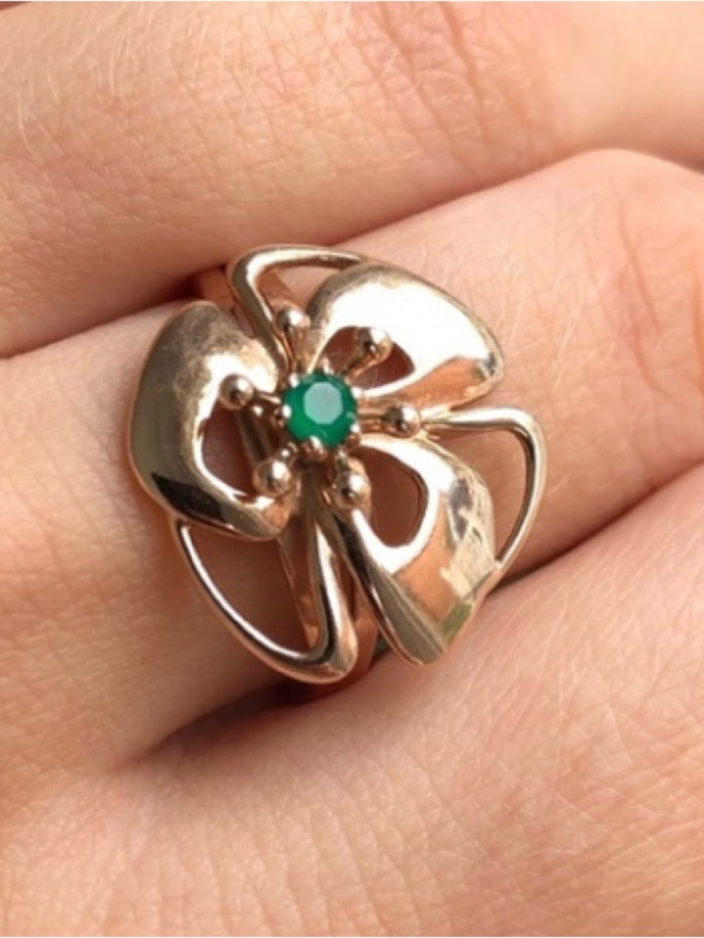 🐈‍⬛Stunning 14k silver plated natural AGAT ring